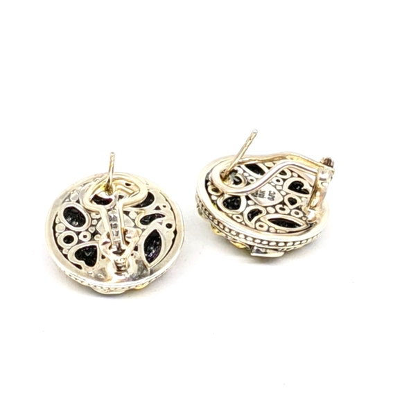 Multi color semi precious stones earrings - Picture 2 of 4